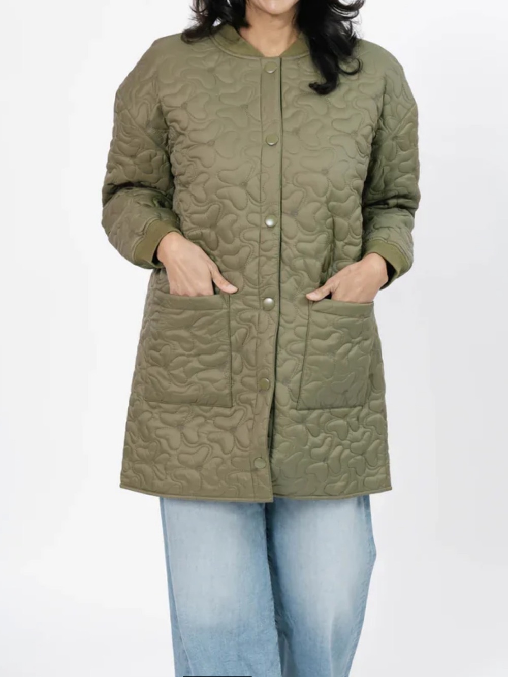 NWT Smash + Tess Carson Olive Quilted Jacket